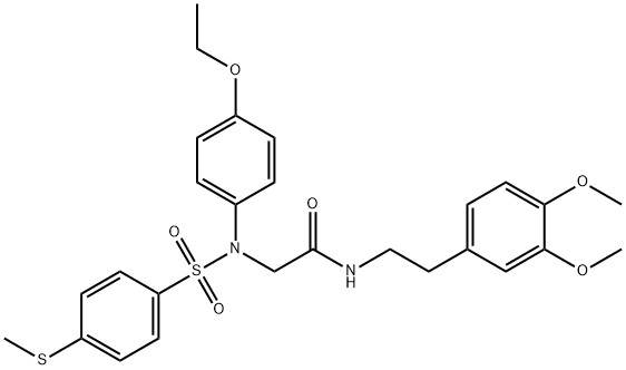 N-[2-(3,4-dimethoxyphenyl)ethyl]-2-(4-ethoxy{[4-(methylsulfanyl)phenyl]sulfonyl}anilino)acetamide Struktur