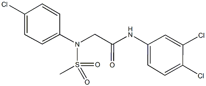 2-[4-chloro(methylsulfonyl)anilino]-N-(3,4-dichlorophenyl)acetamide Struktur