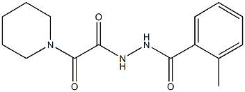 N'-(2-methylbenzoyl)-2-oxo-2-(1-piperidinyl)acetohydrazide Struktur