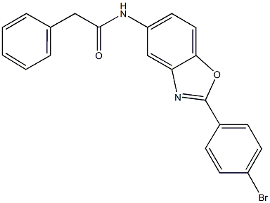 N-[2-(4-bromophenyl)-1,3-benzoxazol-5-yl]-2-phenylacetamide Struktur