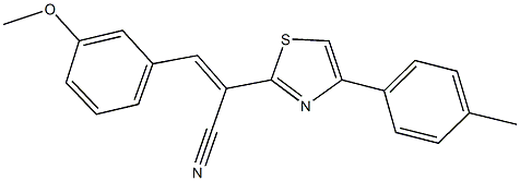 3-(3-methoxyphenyl)-2-[4-(4-methylphenyl)-1,3-thiazol-2-yl]acrylonitrile Struktur