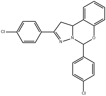 2,5-bis(4-chlorophenyl)-1,10b-dihydropyrazolo[1,5-c][1,3]benzoxazine Struktur