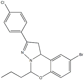 9-bromo-2-(4-chlorophenyl)-5-propyl-1,10b-dihydropyrazolo[1,5-c][1,3]benzoxazine Struktur