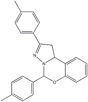 2,5-bis(4-methylphenyl)-1,10b-dihydropyrazolo[1,5-c][1,3]benzoxazine Struktur