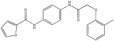 N-(4-{[2-(2-methylphenoxy)acetyl]amino}phenyl)-2-furamide Struktur