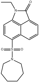 6-(1-azepanylsulfonyl)-1-ethylbenzo[cd]indol-2(1H)-one Struktur