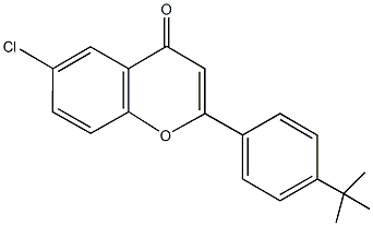 2-(4-tert-butylphenyl)-6-chloro-4H-chromen-4-one Struktur