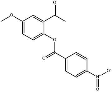 2-acetyl-4-methoxyphenyl 4-nitrobenzoate Struktur