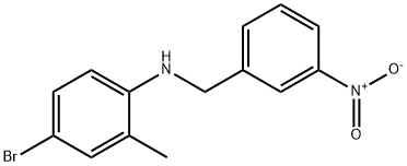 4-bromo-2-methyl-N-(3-nitrobenzyl)aniline Struktur