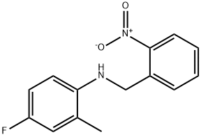 4-fluoro-2-methyl-N-(2-nitrobenzyl)aniline Struktur