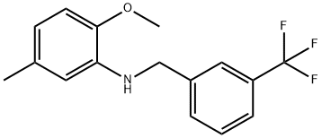 5-methyl-2-(methyloxy)-N-{[3-(trifluoromethyl)phenyl]methyl}aniline Struktur