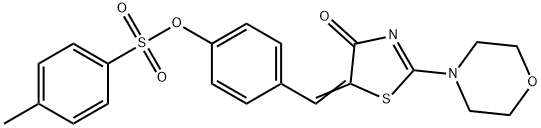 4-[(2-(4-morpholinyl)-4-oxo-1,3-thiazol-5(4H)-ylidene)methyl]phenyl 4-methylbenzenesulfonate Struktur