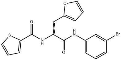 N-[1-[(3-bromoanilino)carbonyl]-2-(2-furyl)vinyl]-2-thiophenecarboxamide Struktur