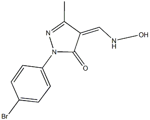 2-(4-bromophenyl)-4-[(hydroxyamino)methylene]-5-methyl-2,4-dihydro-3H-pyrazol-3-one Struktur