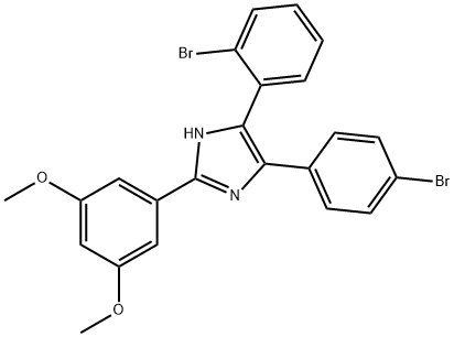 5-(2-bromophenyl)-4-(4-bromophenyl)-2-(3,5-dimethoxyphenyl)-1H-imidazole Struktur