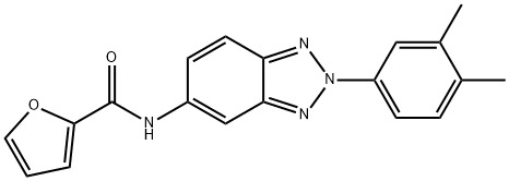 N-[2-(3,4-dimethylphenyl)-2H-1,2,3-benzotriazol-5-yl]-2-furamide Struktur