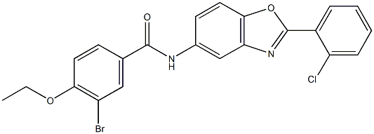 3-bromo-N-[2-(2-chlorophenyl)-1,3-benzoxazol-5-yl]-4-ethoxybenzamide Struktur