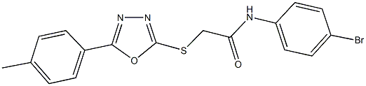 N-(4-bromophenyl)-2-{[5-(4-methylphenyl)-1,3,4-oxadiazol-2-yl]sulfanyl}acetamide Struktur