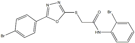 N-(2-bromophenyl)-2-{[5-(4-bromophenyl)-1,3,4-oxadiazol-2-yl]sulfanyl}acetamide Struktur