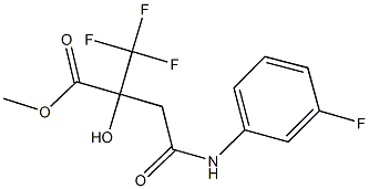 methyl 4-(3-fluoroanilino)-2-hydroxy-4-oxo-2-(trifluoromethyl)butanoate Struktur