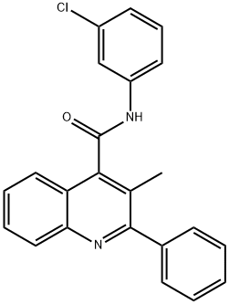 N-(3-chlorophenyl)-3-methyl-2-phenyl-4-quinolinecarboxamide Struktur