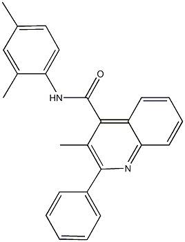 N-(2,4-dimethylphenyl)-3-methyl-2-phenyl-4-quinolinecarboxamide Struktur