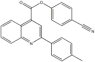 4-cyanophenyl 2-(4-methylphenyl)-4-quinolinecarboxylate Struktur