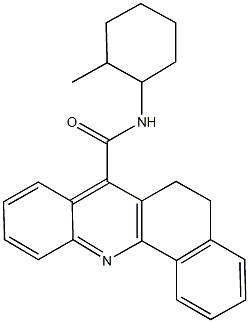 N-(2-methylcyclohexyl)-5,6-dihydrobenzo[c]acridine-7-carboxamide Struktur