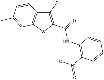 3-chloro-N-{2-nitrophenyl}-6-methyl-1-benzothiophene-2-carboxamide Struktur