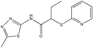 N-(5-methyl-1,3,4-thiadiazol-2-yl)-2-(2-pyridinylsulfanyl)butanamide Struktur