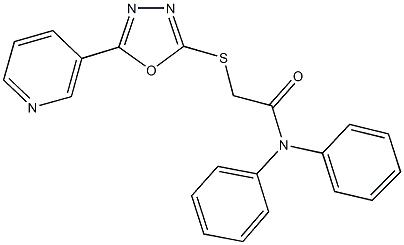 N,N-diphenyl-2-[(5-pyridin-3-yl-1,3,4-oxadiazol-2-yl)sulfanyl]acetamide Struktur