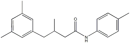 4-(3,5-dimethylphenyl)-3-methyl-N-(4-methylphenyl)butanamide Struktur