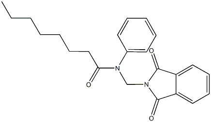 N-[(1,3-dioxo-1,3-dihydro-2H-isoindol-2-yl)methyl]-N-phenyloctanamide Struktur