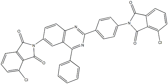 4-chloro-2-{2-[4-(4-chloro-1,3-dioxo-1,3-dihydro-2H-isoindol-2-yl)phenyl]-4-phenyl-6-quinazolinyl}-1H-isoindole-1,3(2H)-dione Struktur