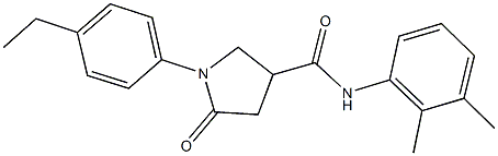 N-(2,3-dimethylphenyl)-1-(4-ethylphenyl)-5-oxo-3-pyrrolidinecarboxamide Struktur