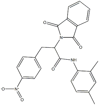 N-(2,4-dimethylphenyl)-2-(1,3-dioxo-1,3-dihydro-2H-isoindol-2-yl)-3-{4-nitrophenyl}propanamide Struktur