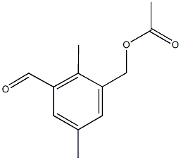 3-formyl-2,5-dimethylbenzyl acetate Struktur