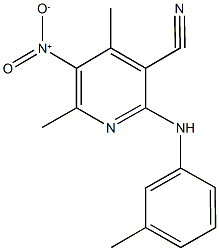 5-nitro-4,6-dimethyl-2-(3-toluidino)nicotinonitrile Struktur