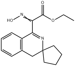 ethyl 3',4'-dihydrospiro[cyclopentane-1,3'-isoquinolin]-1'-yl(hydroxyimino)acetate Struktur