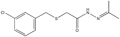 2-[(3-chlorobenzyl)sulfanyl]-N'-(1-methylethylidene)acetohydrazide Struktur