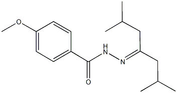 N'-(1-isobutyl-3-methylbutylidene)-4-methoxybenzohydrazide Struktur