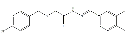 2-[(4-chlorobenzyl)sulfanyl]-N'-(2,3,4-trimethylbenzylidene)acetohydrazide Struktur