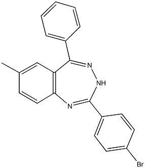 2-(4-bromophenyl)-7-methyl-5-phenyl-3H-1,3,4-benzotriazepine Struktur