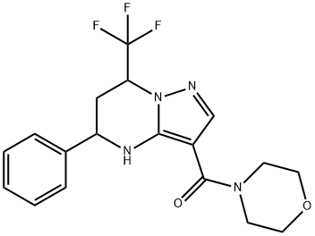 3-(4-morpholinylcarbonyl)-5-phenyl-7-(trifluoromethyl)-4,5,6,7-tetrahydropyrazolo[1,5-a]pyrimidine Struktur