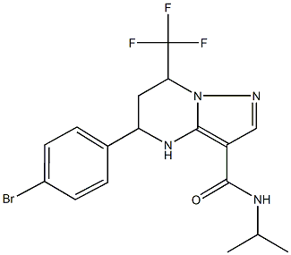 5-(4-bromophenyl)-N-isopropyl-7-(trifluoromethyl)-4,5,6,7-tetrahydropyrazolo[1,5-a]pyrimidine-3-carboxamide Struktur