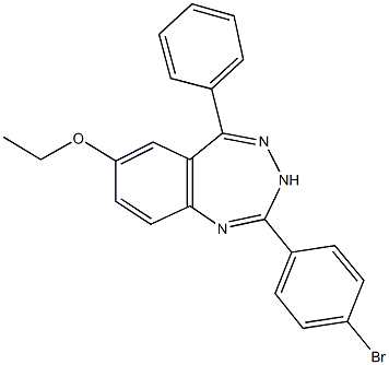 2-(4-bromophenyl)-5-phenyl-3H-1,3,4-benzotriazepin-7-yl ethyl ether Struktur