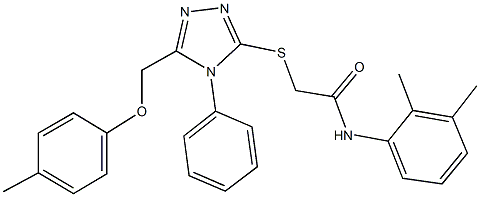 N-(2,3-dimethylphenyl)-2-({5-[(4-methylphenoxy)methyl]-4-phenyl-4H-1,2,4-triazol-3-yl}sulfanyl)acetamide Struktur