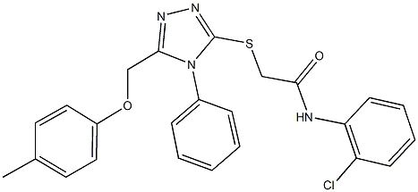 N-(2-chlorophenyl)-2-({5-[(4-methylphenoxy)methyl]-4-phenyl-4H-1,2,4-triazol-3-yl}sulfanyl)acetamide Struktur