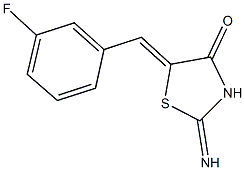 5-(3-fluorobenzylidene)-2-imino-1,3-thiazolidin-4-one Struktur