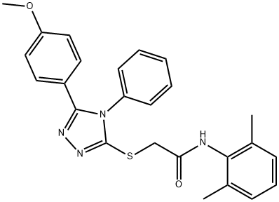 N-(2,6-dimethylphenyl)-2-{[5-(4-methoxyphenyl)-4-phenyl-4H-1,2,4-triazol-3-yl]sulfanyl}acetamide Struktur